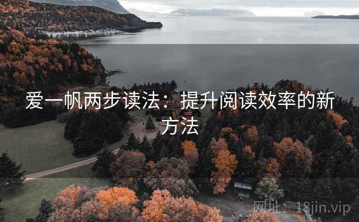 爱一帆两步读法：提升阅读效率的新方法