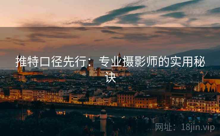 推特口径先行：专业摄影师的实用秘诀